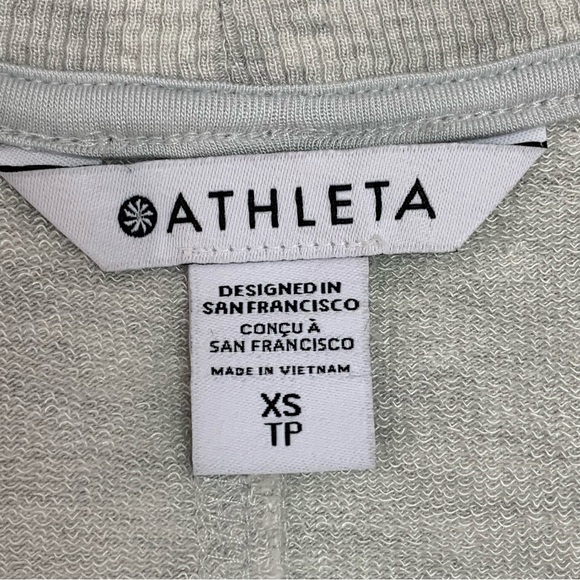 NWT Athleta Women's Gray Cardigan Sweater French Terry Tranquility Wrap Size XS - Picture 12 of 14